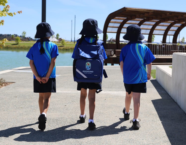 Kids walking
